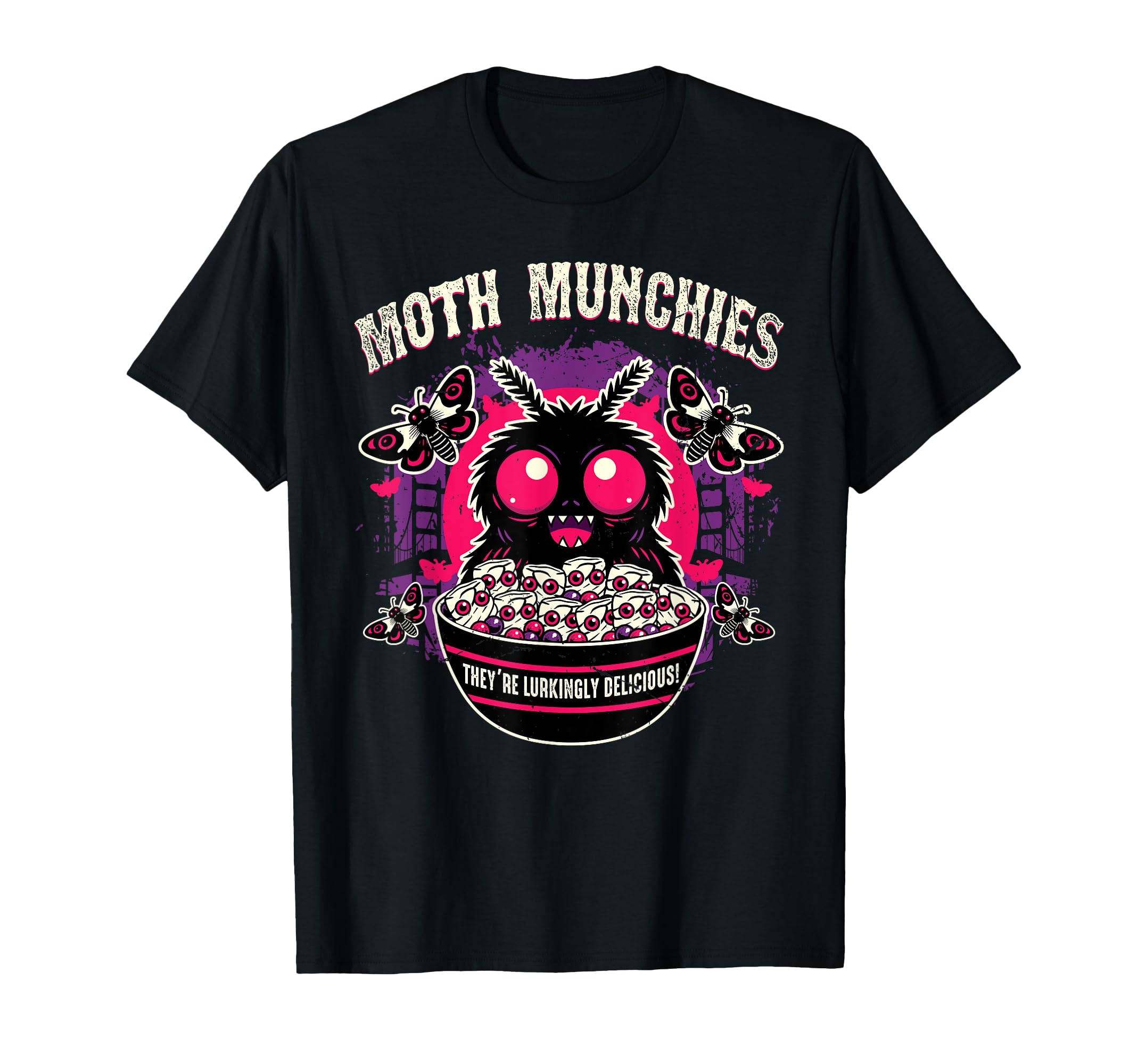 Moth Munchies Cereal Parody Mothman T-Shirt - Aesthetic Graphic for Adults - T-Shirt, Sweatshirt, Hoodie