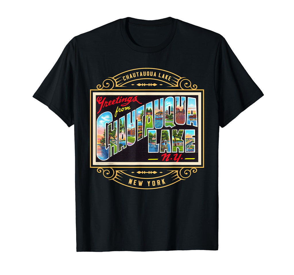 Chautauqua Lake New York Ny Large T-Shirt - Casual Everyday Wear Men Women - T-Shirt, Sweatshirt, Hoodie