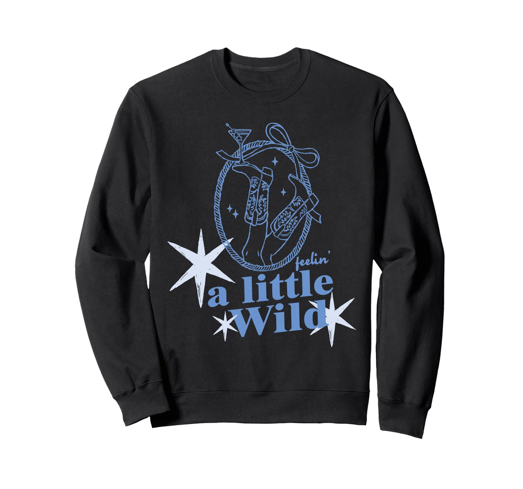 Little Wild Feelin Cocktail Sweatshirt - Aesthetic Graphic Men Women - T-Shirt, Sweatshirt, Hoodie