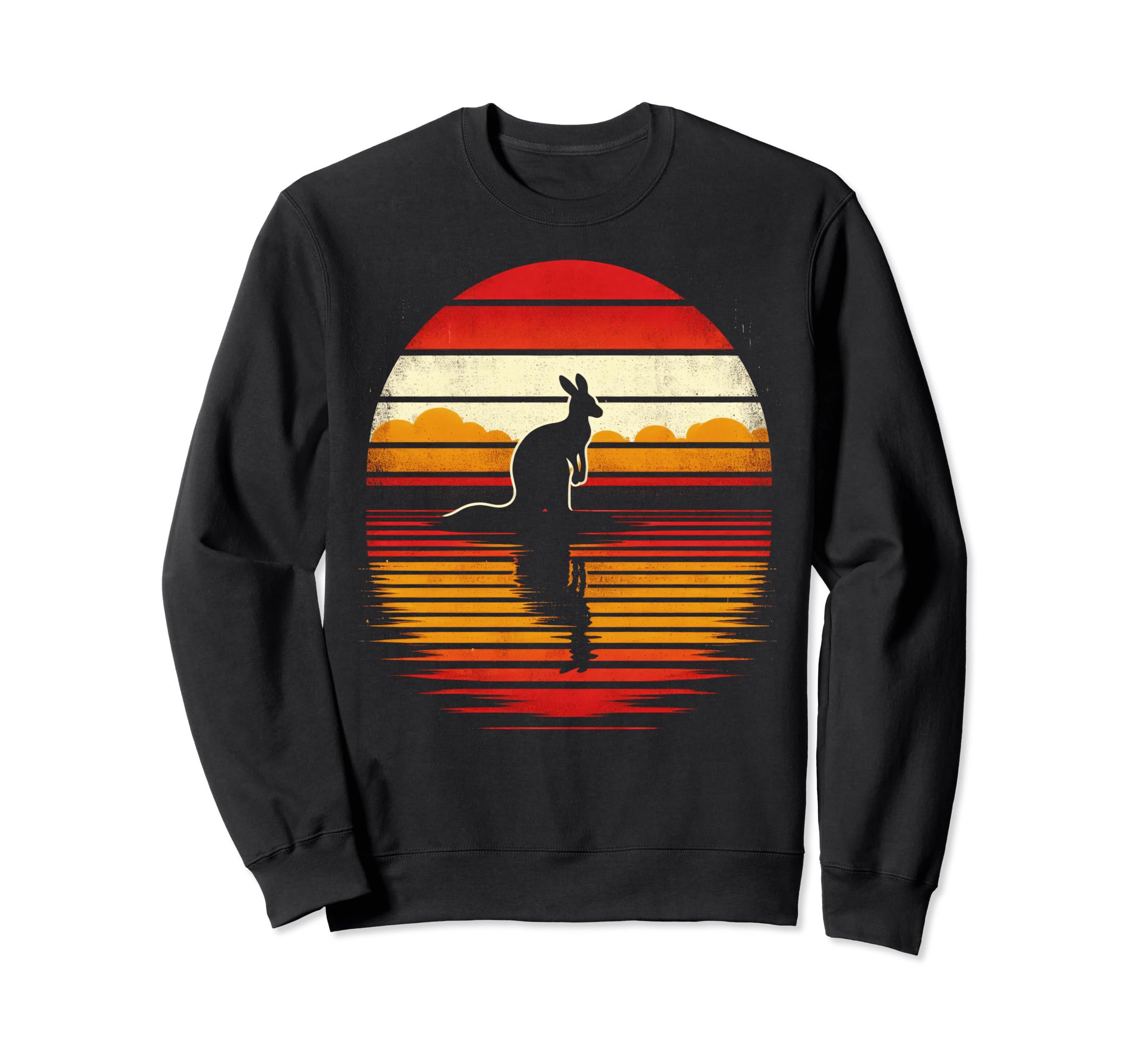 Kangaroo Sunset Safari 70S Sweatshirt - Aesthetic Graphic for Adults - T-Shirt, Sweatshirt, Hoodie