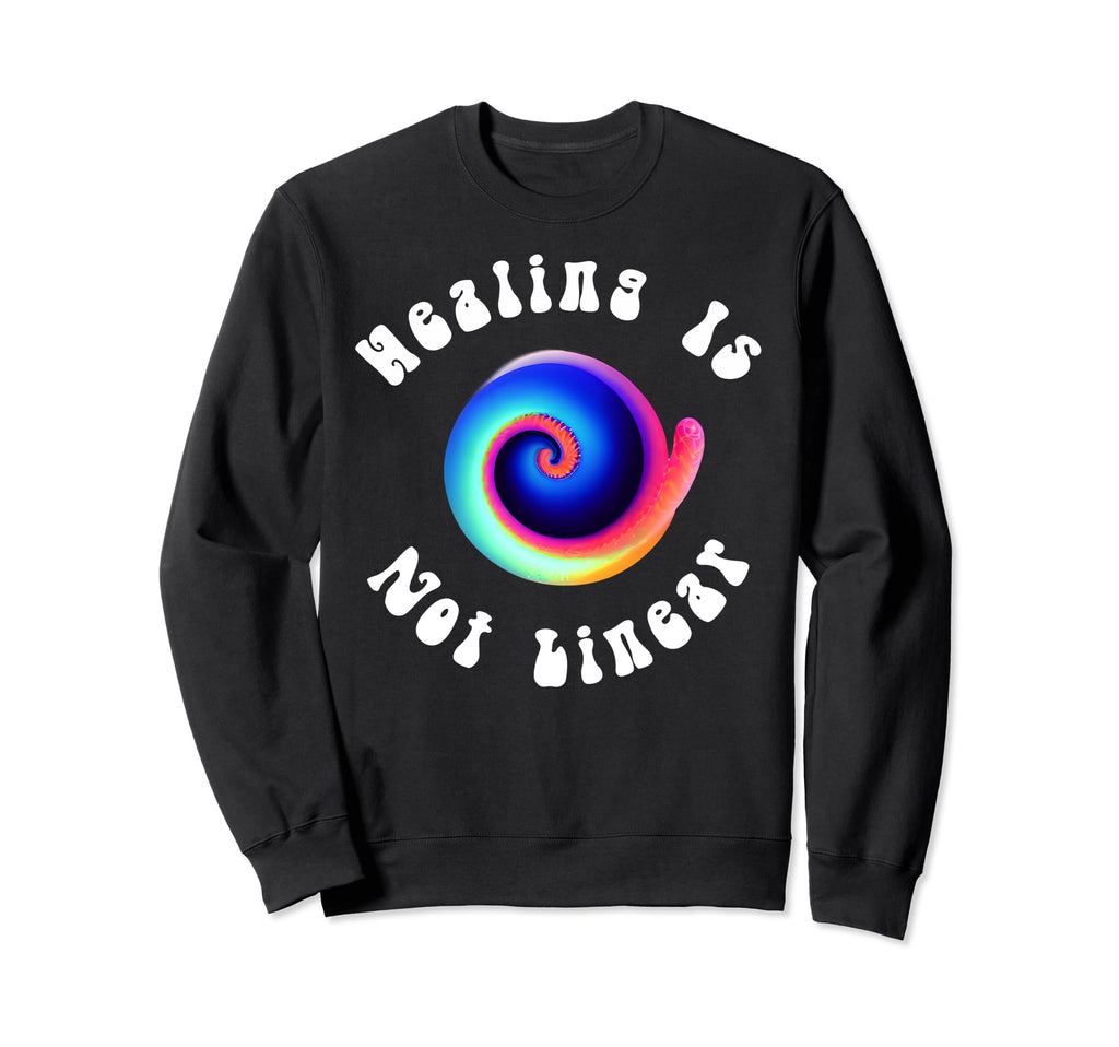 Healing Is Not Linear Mental Sweatshirt - Fun Novelty Design for Adults - T-Shirt, Sweatshirt, Hoodie