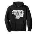 Silence Hate Distressed Typography Profile Hoodie - Graphic Print Unisex - T-Shirt, Sweatshirt, Hoodie