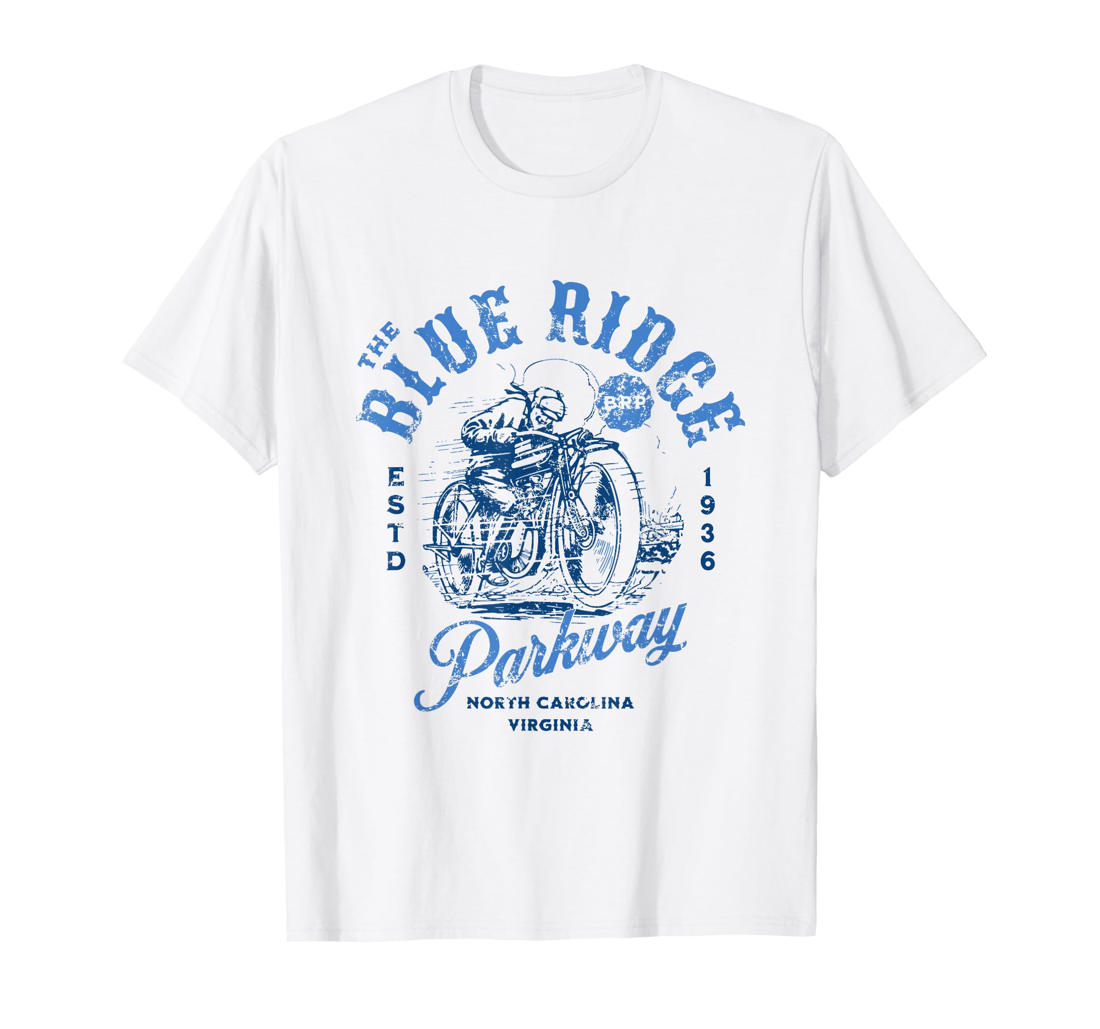 Blue Ridge Parkway Motorcycle T-Shirt - Custom Art Print Men Women - T-Shirt, Sweatshirt, Hoodie