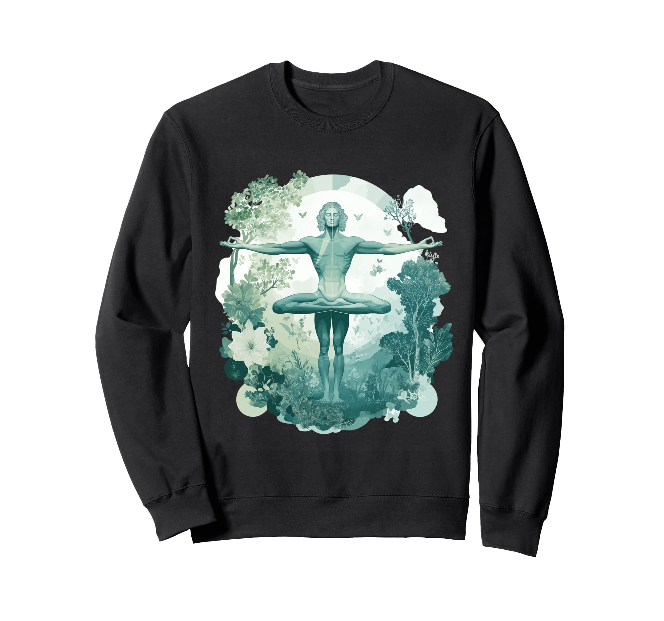 Serene Yoga Meditation Surrounded Sweatshirt - Streetwear Style Men Women - T-Shirt, Sweatshirt, Hoodie