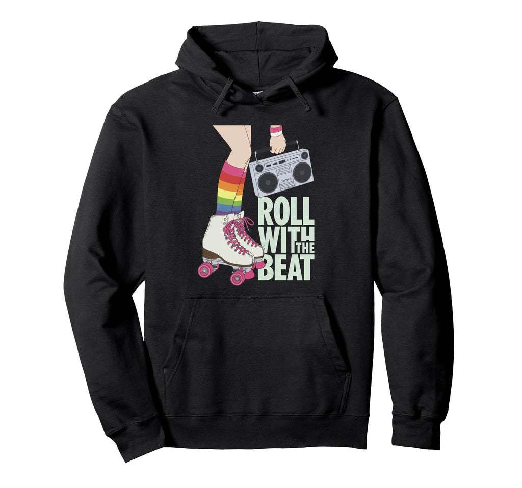 Rollerskates Roll Beat Funny 70S Hoodie - Casual Everyday Wear Men Women - T-Shirt, Sweatshirt, Hoodie