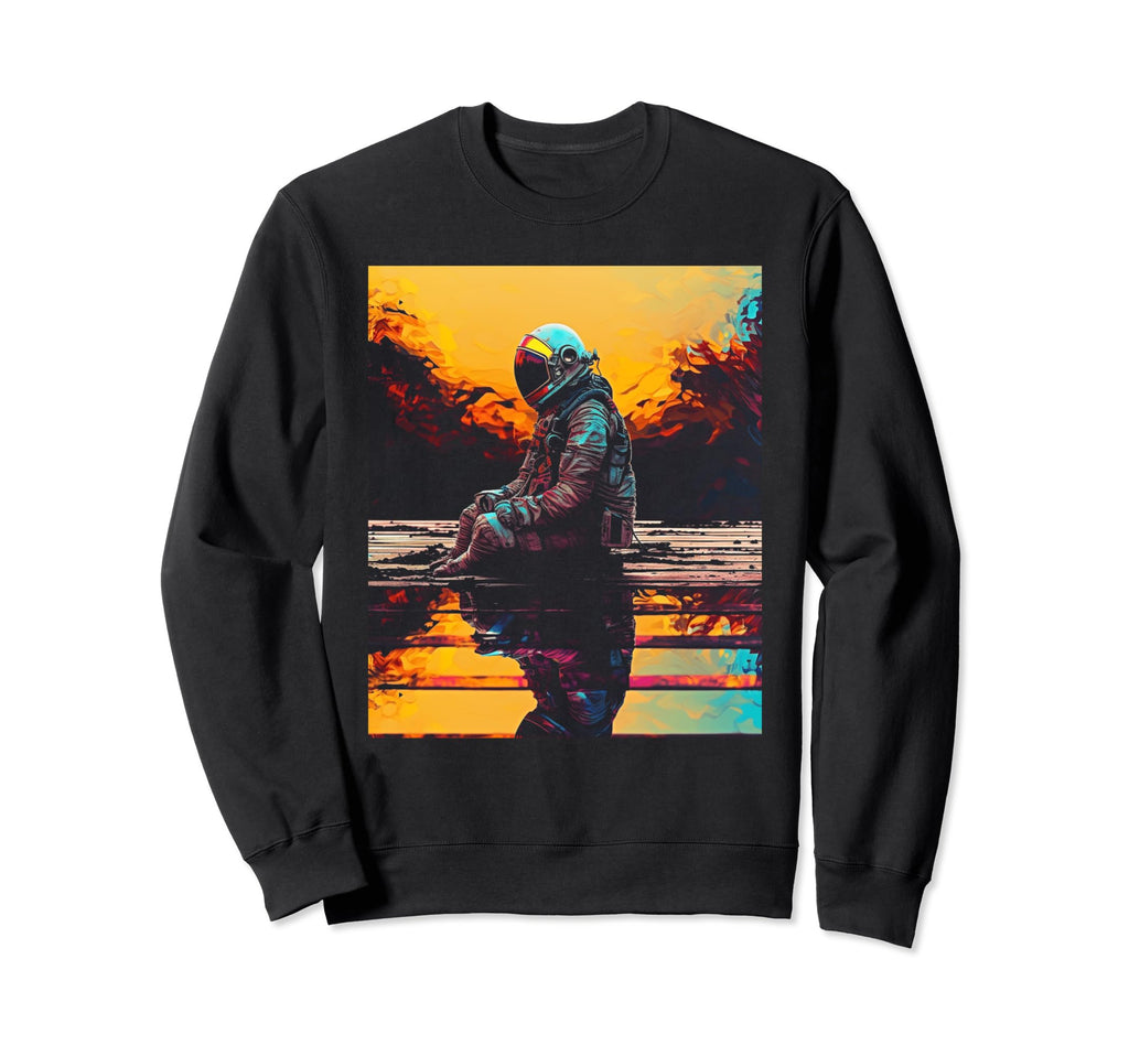 Synthwave Astronaut Cyberpunk 80S Sweatshirt - Trendy Graphic for Adults - T-Shirt, Sweatshirt, Hoodie