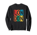 London Block Typography Bold Color Sweatshirt - Novelty Apparel for Adults - T-Shirt, Sweatshirt, Hoodie