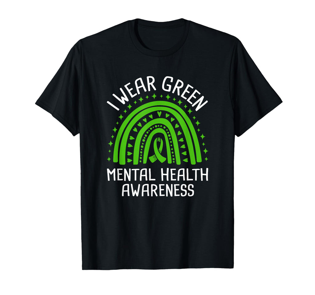 I Wear Green Mental Health Awareness T-Shirt - Trendy Graphic Men Women - T-Shirt, Sweatshirt, Hoodie