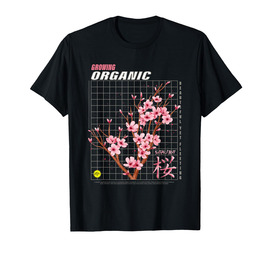 Japanese Cherry Blossom Aesthetic T-Shirt - Casual Everyday Wear Men Women - T-Shirt, Sweatshirt, Hoodie