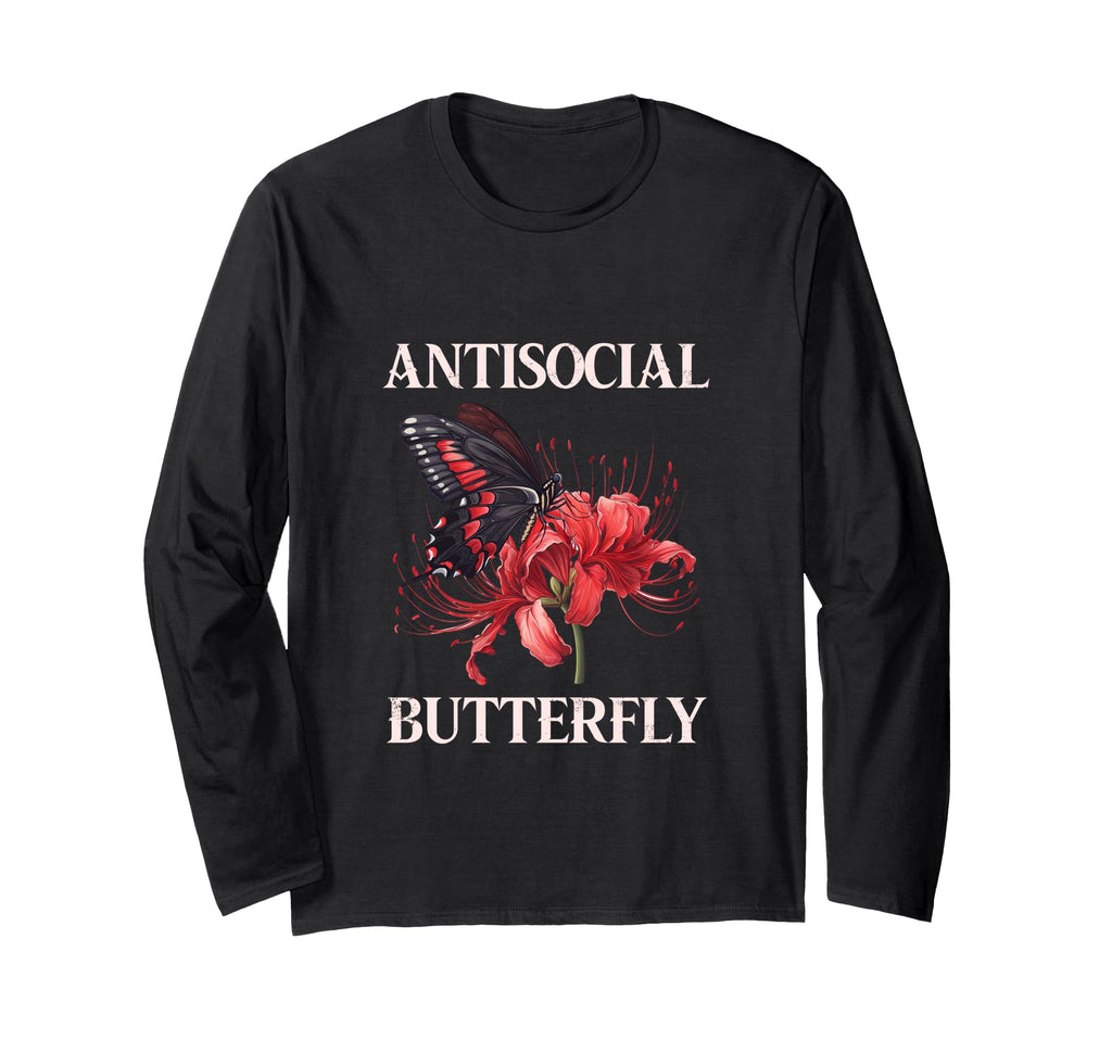 Antisocial Butterfly T-Shirt - Unique Graphic Men Women - T-Shirt, Sweatshirt, Hoodie