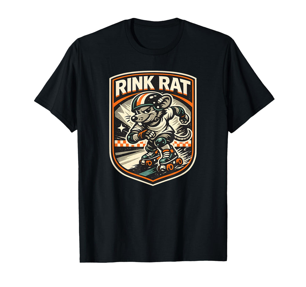 Rink Rat Roller Derby Rollerskater T-Shirt - Novelty Apparel for Adults - T-Shirt, Sweatshirt, Hoodie