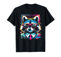 Raccoon Sunglasses 80S Aesthetic T-Shirt - Minimalist Print for Adults - T-Shirt, Sweatshirt, Hoodie