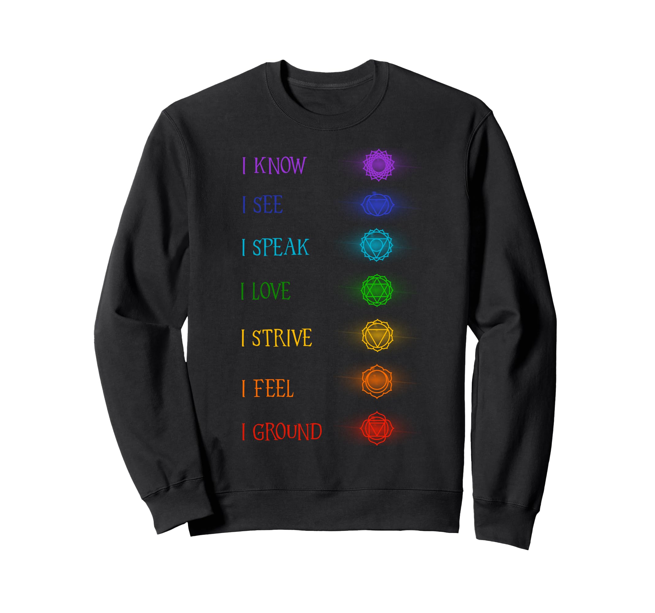 Chakras Yoga Meditation Zen Om Namaste Sweatshirt - Minimalist Print Unisex - T-Shirt, Sweatshirt, Hoodie