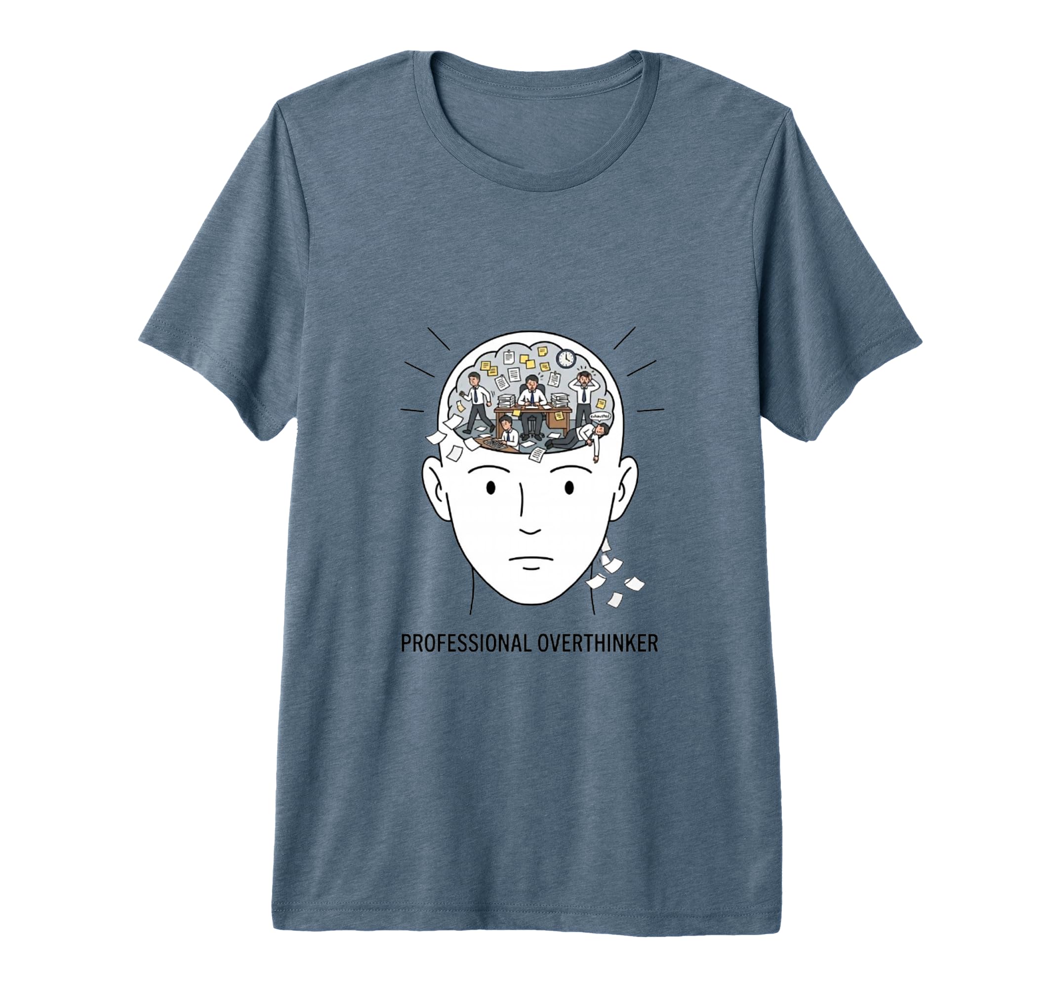 Professional Overthinker Tri Blend T-Shirt - Aesthetic Graphic Men Women - T-Shirt, Sweatshirt, Hoodie