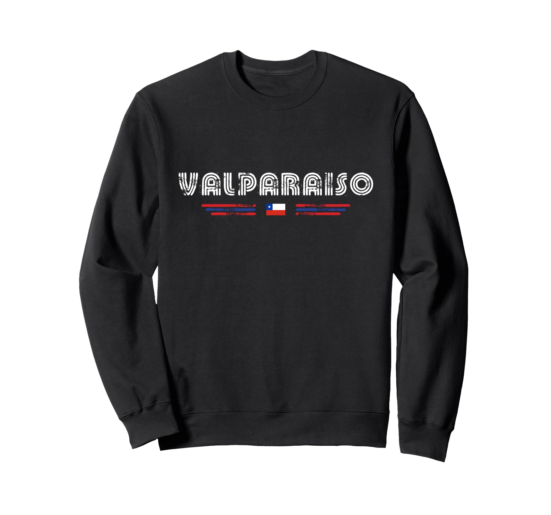 Valparaiso Chile 70S 80S Type Flag Sweatshirt - Graphic Print for Adults - T-Shirt, Sweatshirt, Hoodie