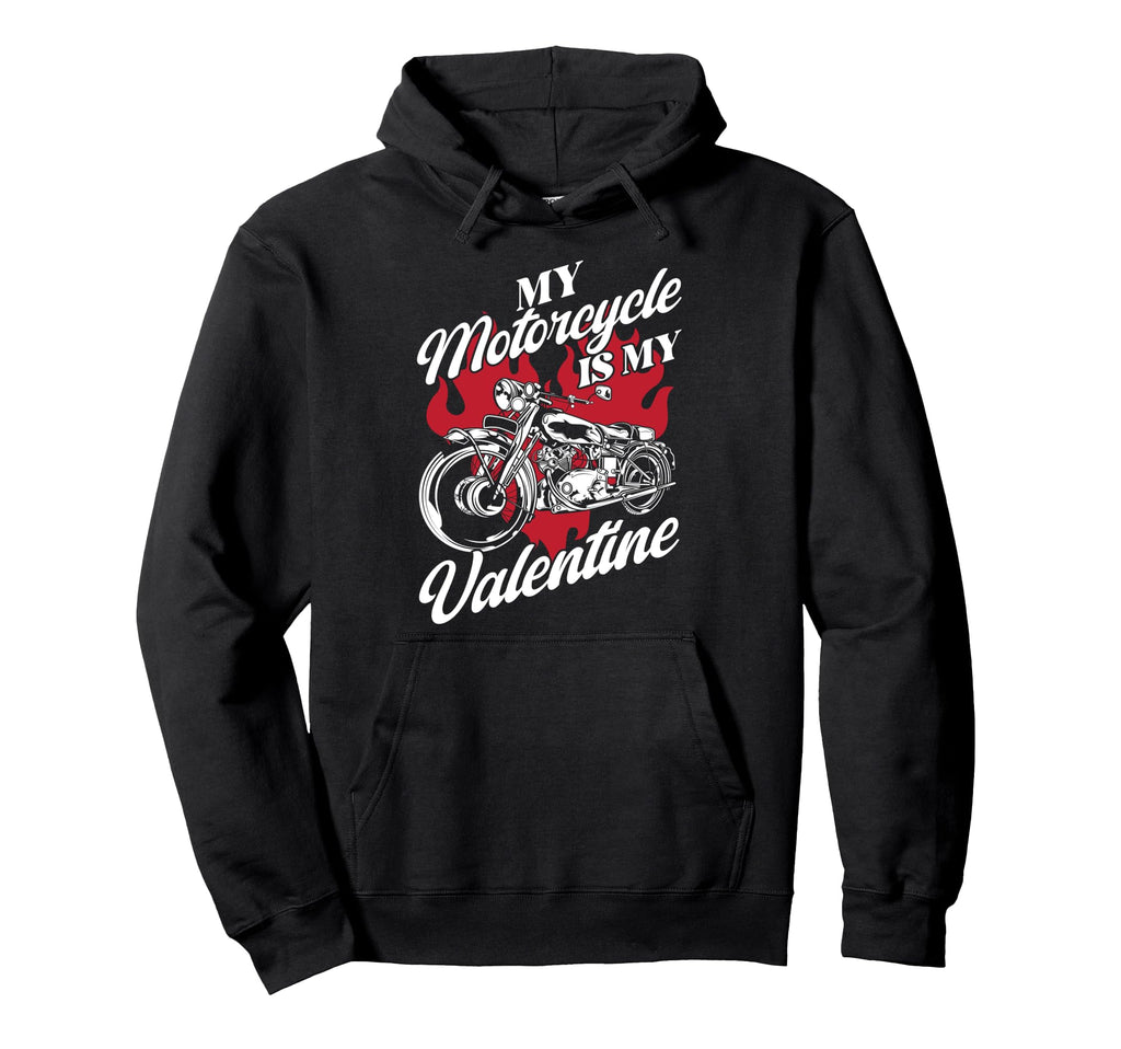 Motorcycle Biker Valentines Day My Hoodie - Minimalist Print for Adults - T-Shirt, Sweatshirt, Hoodie