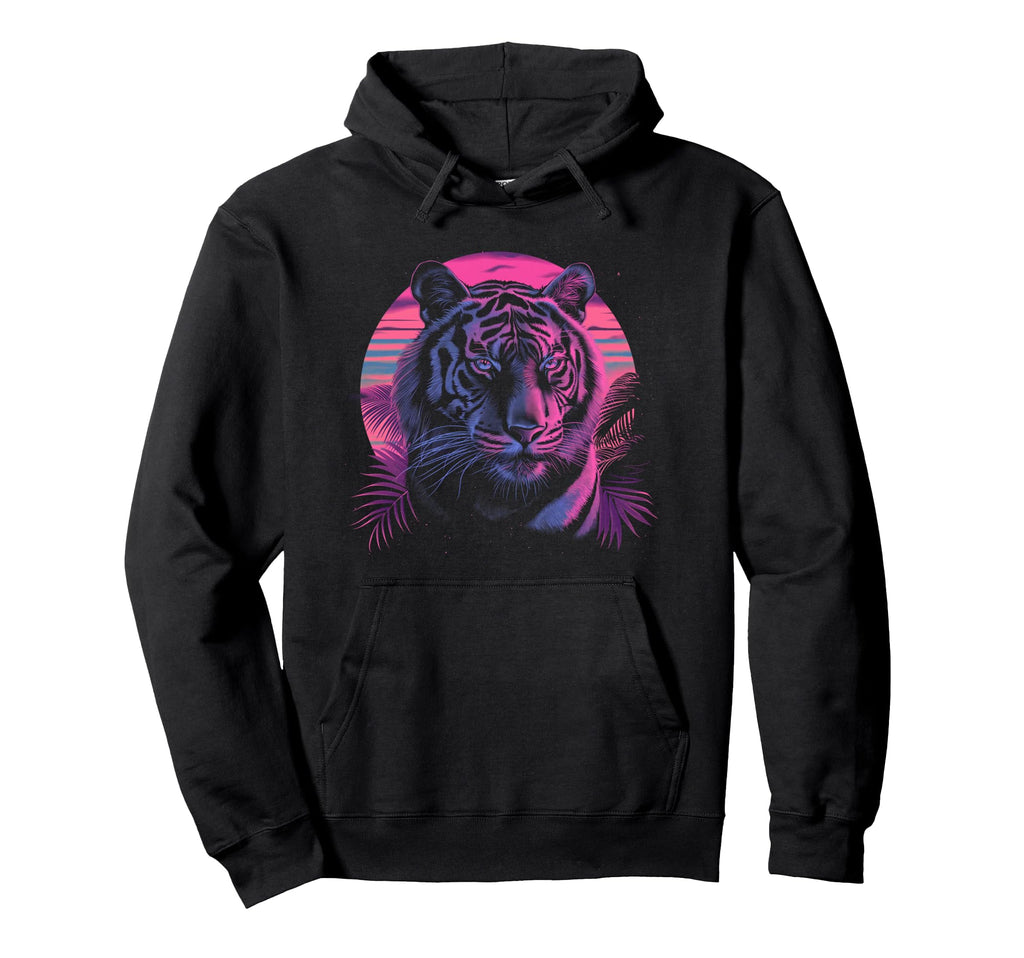 Tiger Vaporwave Aesthetic Synthwave 80S 90S Hoodie - Graphic Print Unisex - T-Shirt, Sweatshirt, Hoodie