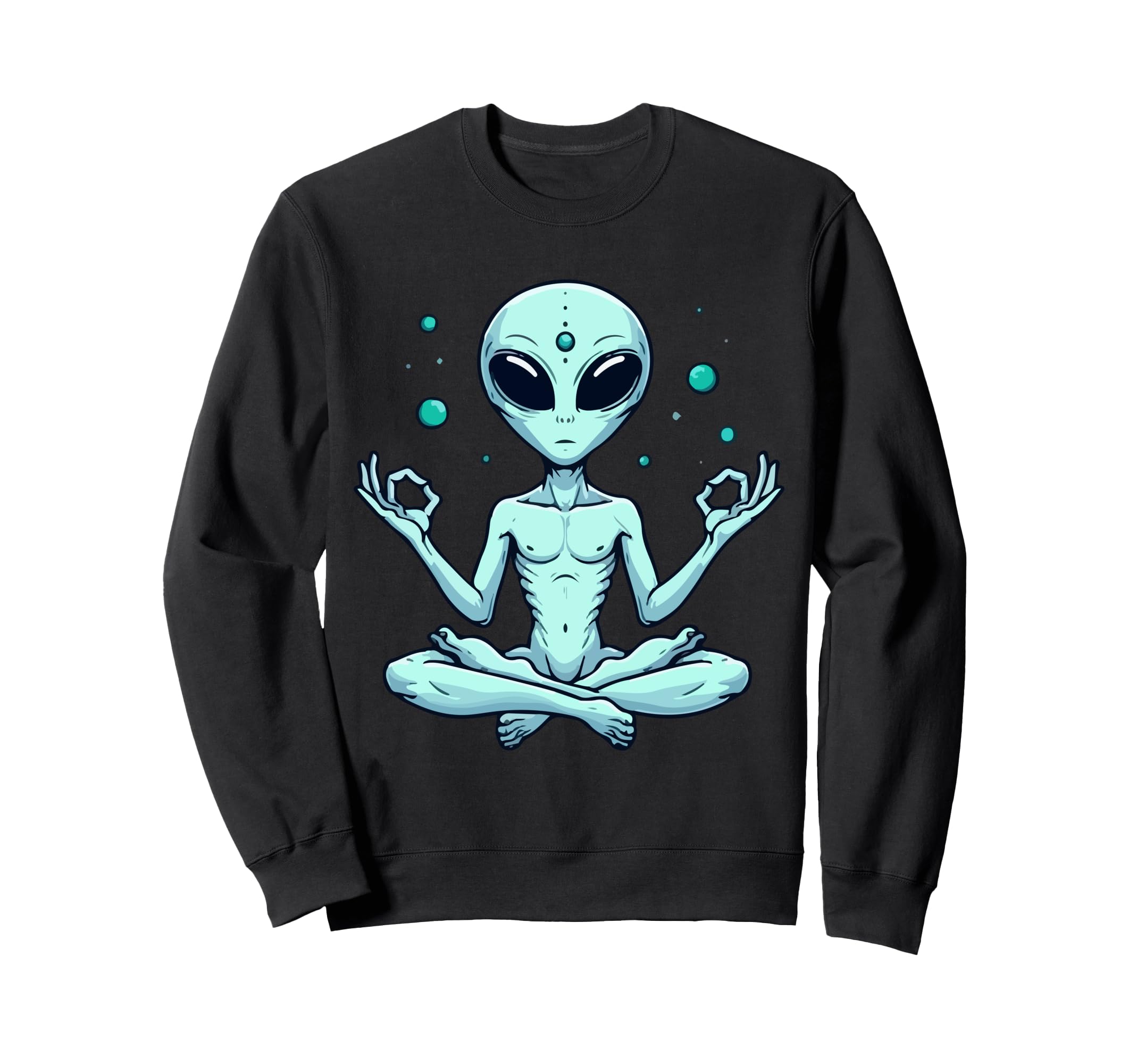 Meditation Alien Yoga Pose Sweatshirt - Novelty Apparel for Adults - T-Shirt, Sweatshirt, Hoodie