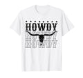 Howdy Cow Bull Skull Cowboy Cowgirl T-Shirt - Trendy Graphic for Adults - T-Shirt, Sweatshirt, Hoodie
