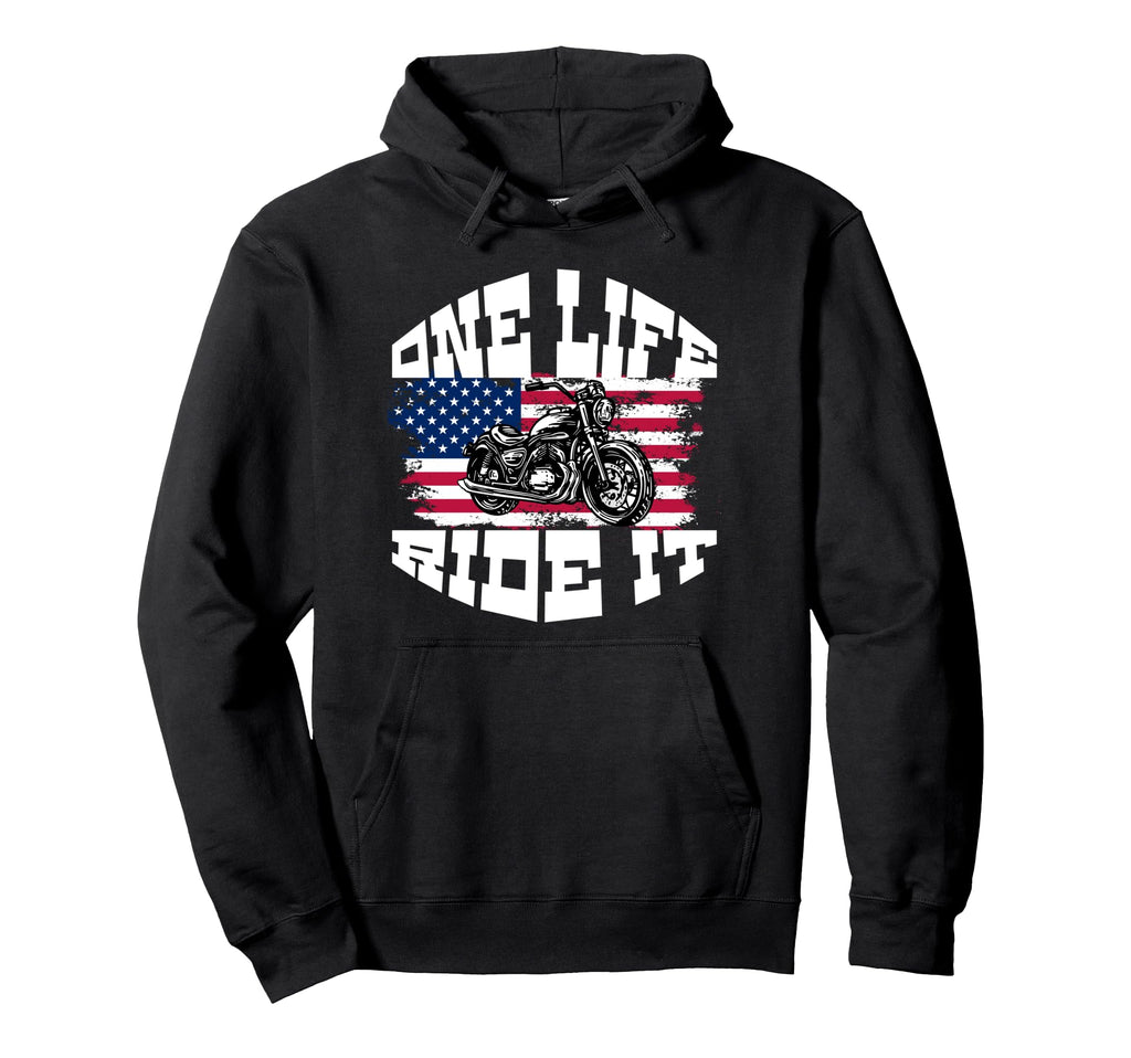 American Motorcycle Biker Hoodie - Novelty Apparel Men Women - T-Shirt, Sweatshirt, Hoodie