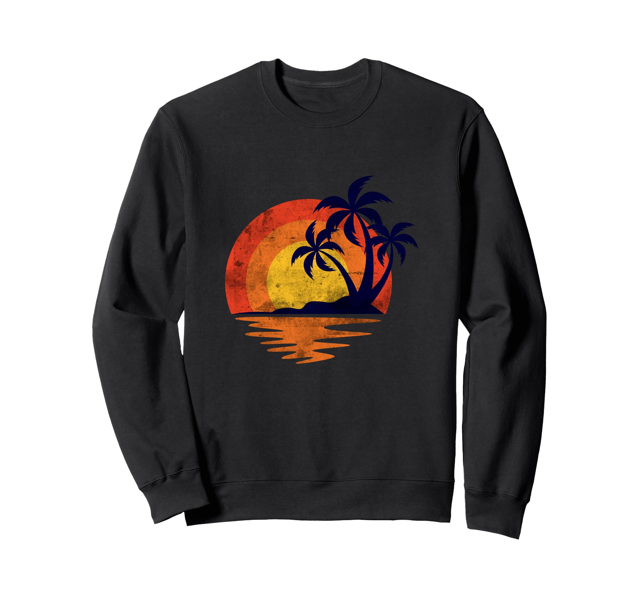 Tropical Beach Sunrise Sweatshirt - Graphic Print Men Women - T-Shirt, Sweatshirt, Hoodie