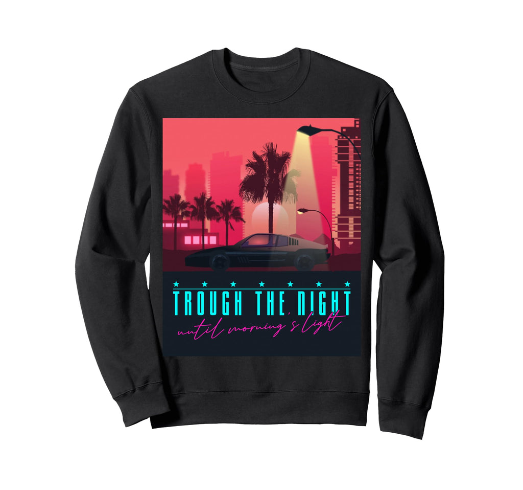 Synthwave Car 80S Decorative Palm Sweatshirt - Aesthetic Graphic Unisex - T-Shirt, Sweatshirt, Hoodie