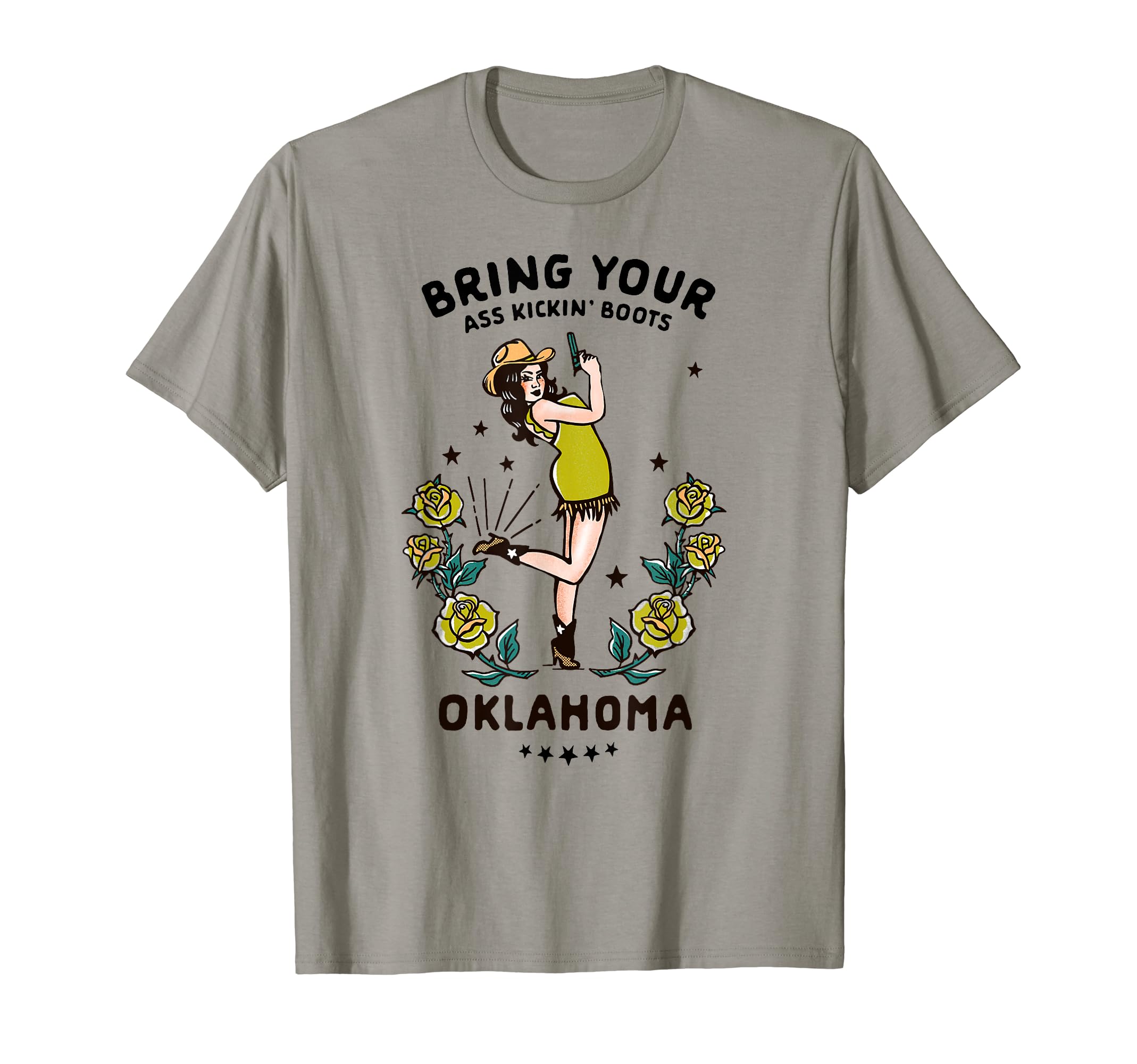 Oklahoma Western Cowgirl Ass Kicking T-Shirt - Unique Graphic Unisex - T-Shirt, Sweatshirt, Hoodie