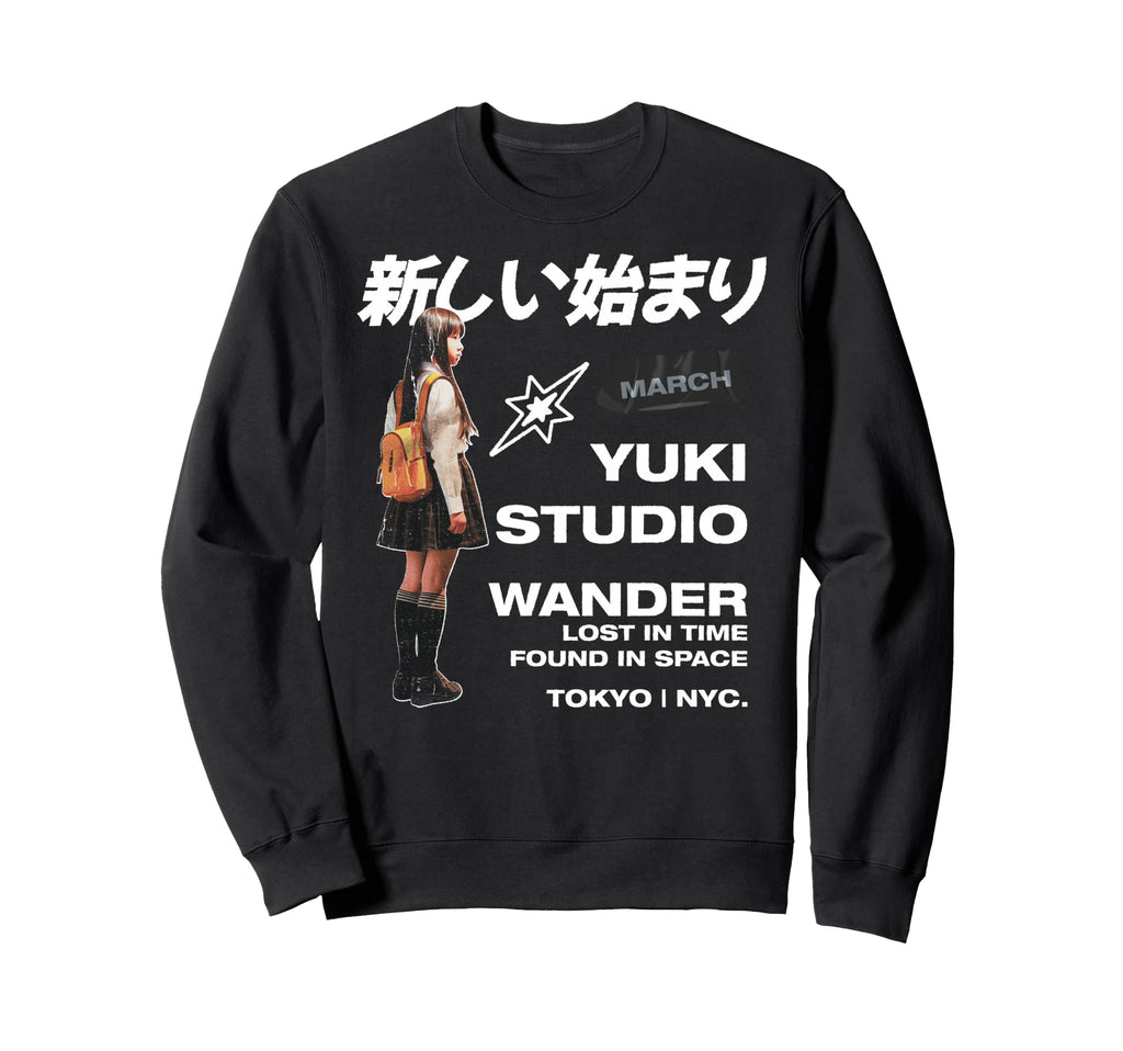 New Beginning Wander Japanese Tokyo Nyc Sweatshirt - Unique Graphic Unisex - T-Shirt, Sweatshirt, Hoodie