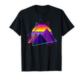 Synthwave Sunset Over Pyramids Outrun T-Shirt - Graphic Print for Adults - T-Shirt, Sweatshirt, Hoodie