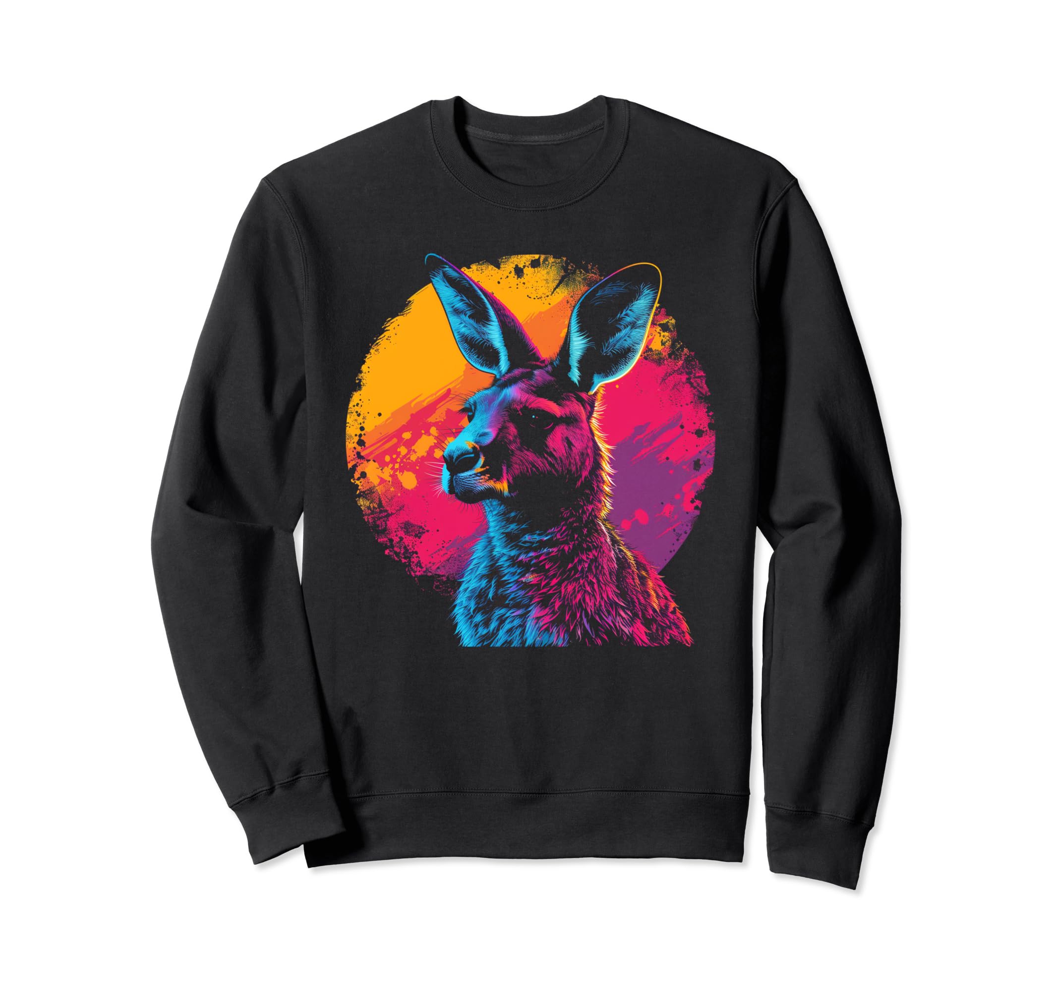 Kangaroo Vaporwave Aesthetic Sweatshirt - Casual Everyday Wear for Adults - T-Shirt, Sweatshirt, Hoodie