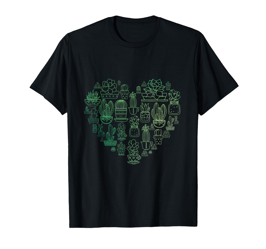 Succulent Cactus Succa Lover Heart Gift T-Shirt - Trendy Graphic Men Women - T-Shirt, Sweatshirt, Hoodie