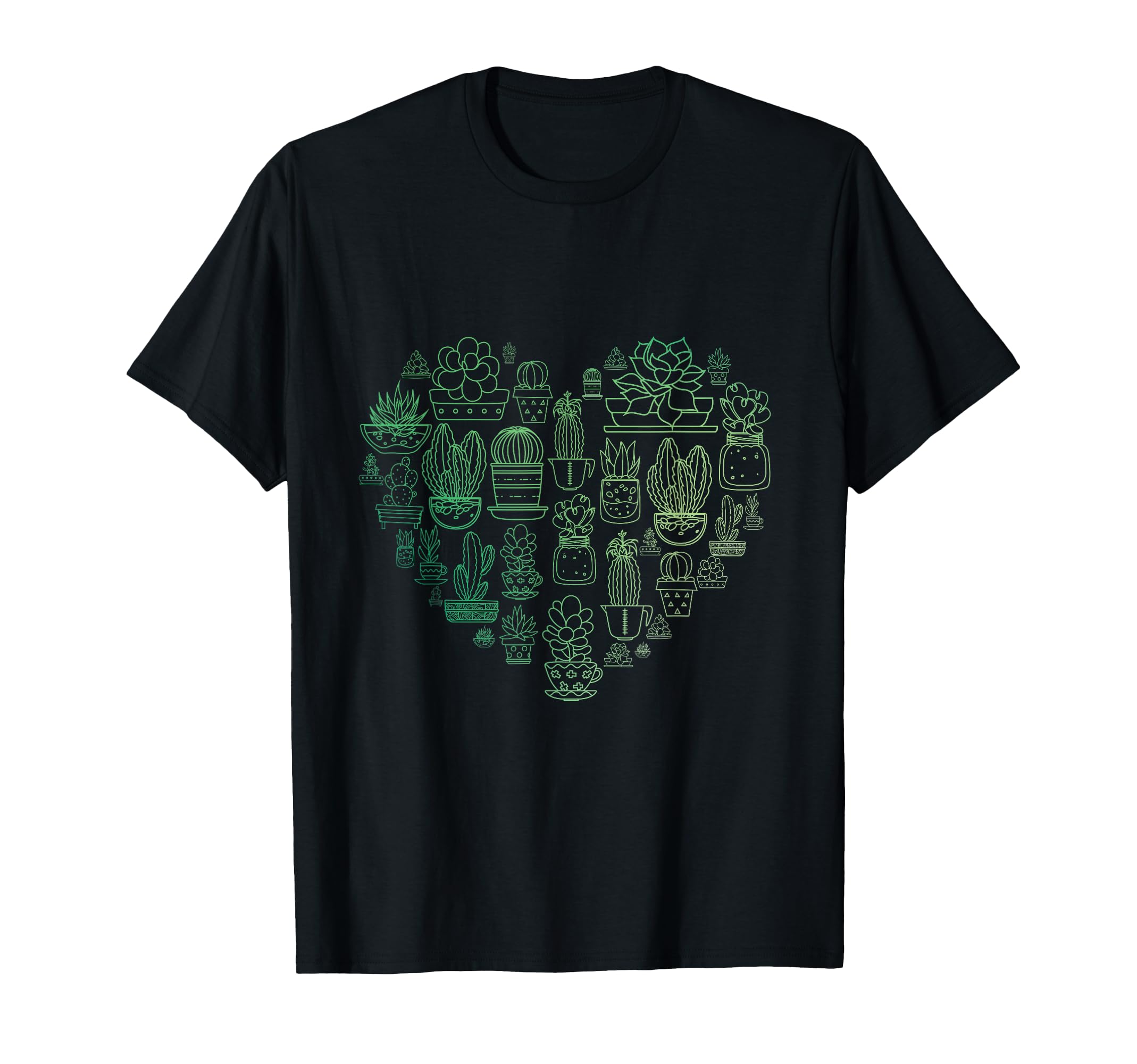 Succulent Cactus Succa Lover Heart Gift T-Shirt - Trendy Graphic Men Women - T-Shirt, Sweatshirt, Hoodie