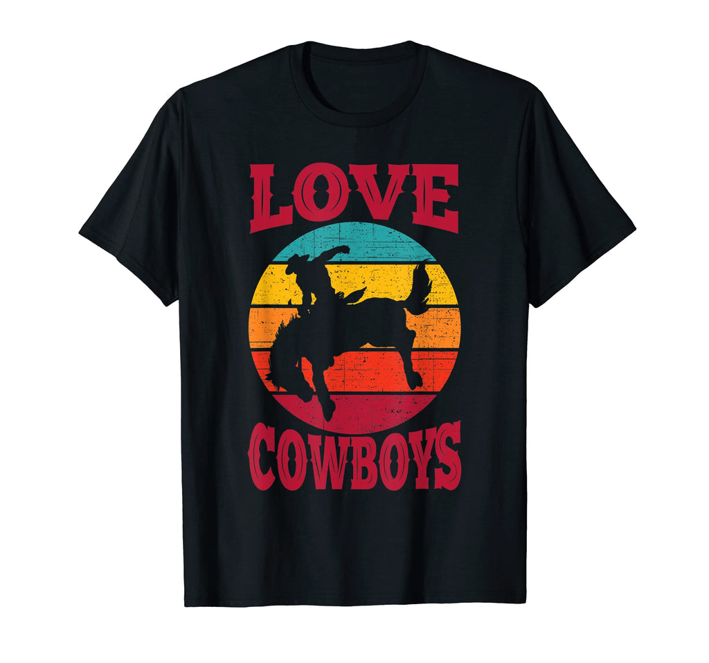 Rodeo Bucking Bronco Horse Love Cowboys T-Shirt - Aesthetic Graphic Unisex - T-Shirt, Sweatshirt, Hoodie