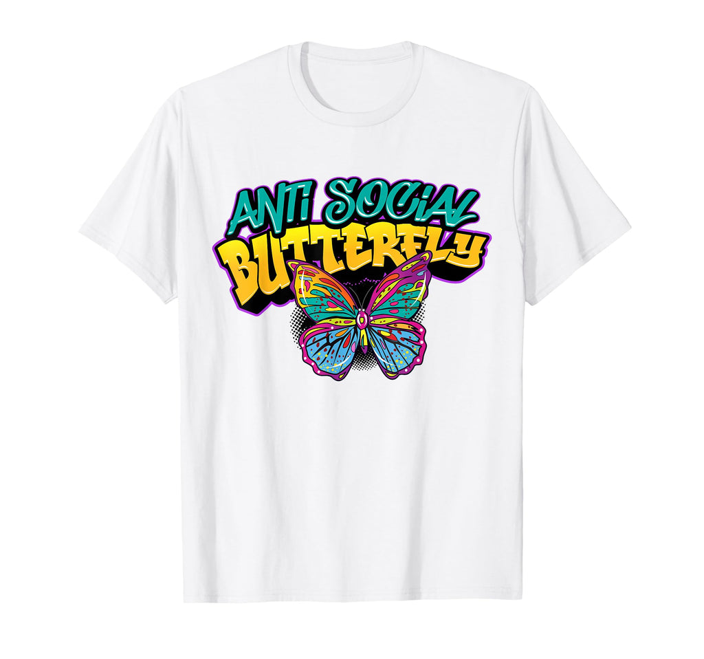 Antisocial Butterfly Introvert T-Shirt - Minimalist Print for Adults - T-Shirt, Sweatshirt, Hoodie