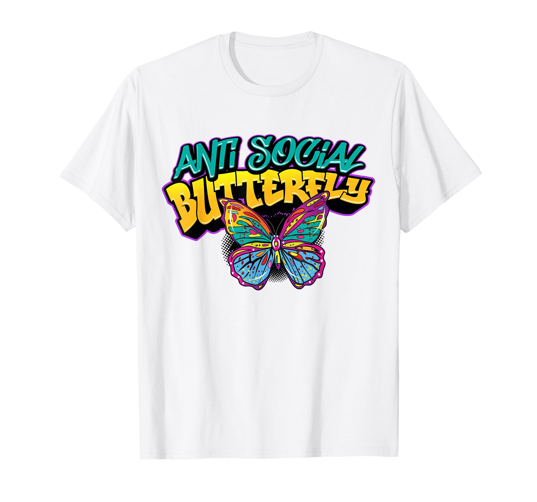 Antisocial Butterfly Introvert T-Shirt - Minimalist Print for Adults - T-Shirt, Sweatshirt, Hoodie