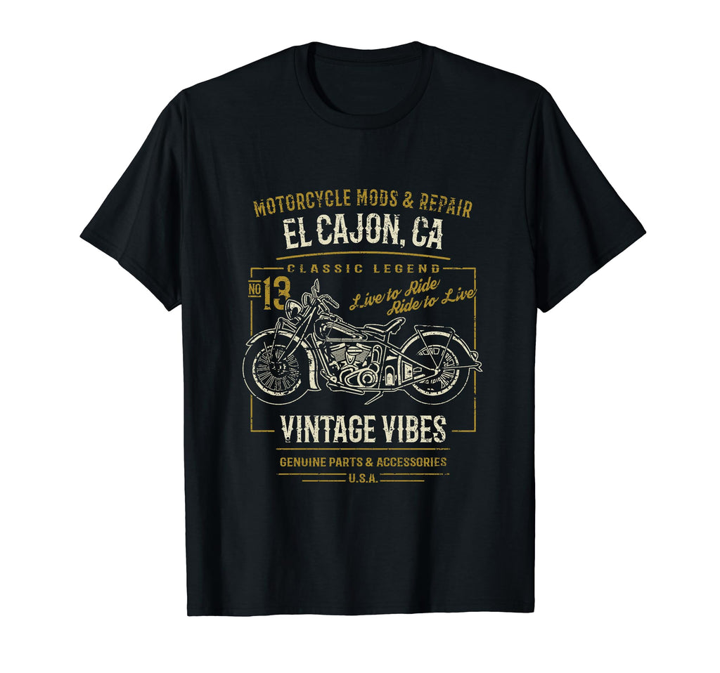 El Cajon California Usa Motorcycle T-Shirt - Novelty Apparel for Adults - T-Shirt, Sweatshirt, Hoodie