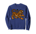 Tiger Tribal Walk Tattoo Old Sweatshirt - Casual Everyday Wear for Adults - T-Shirt, Sweatshirt, Hoodie