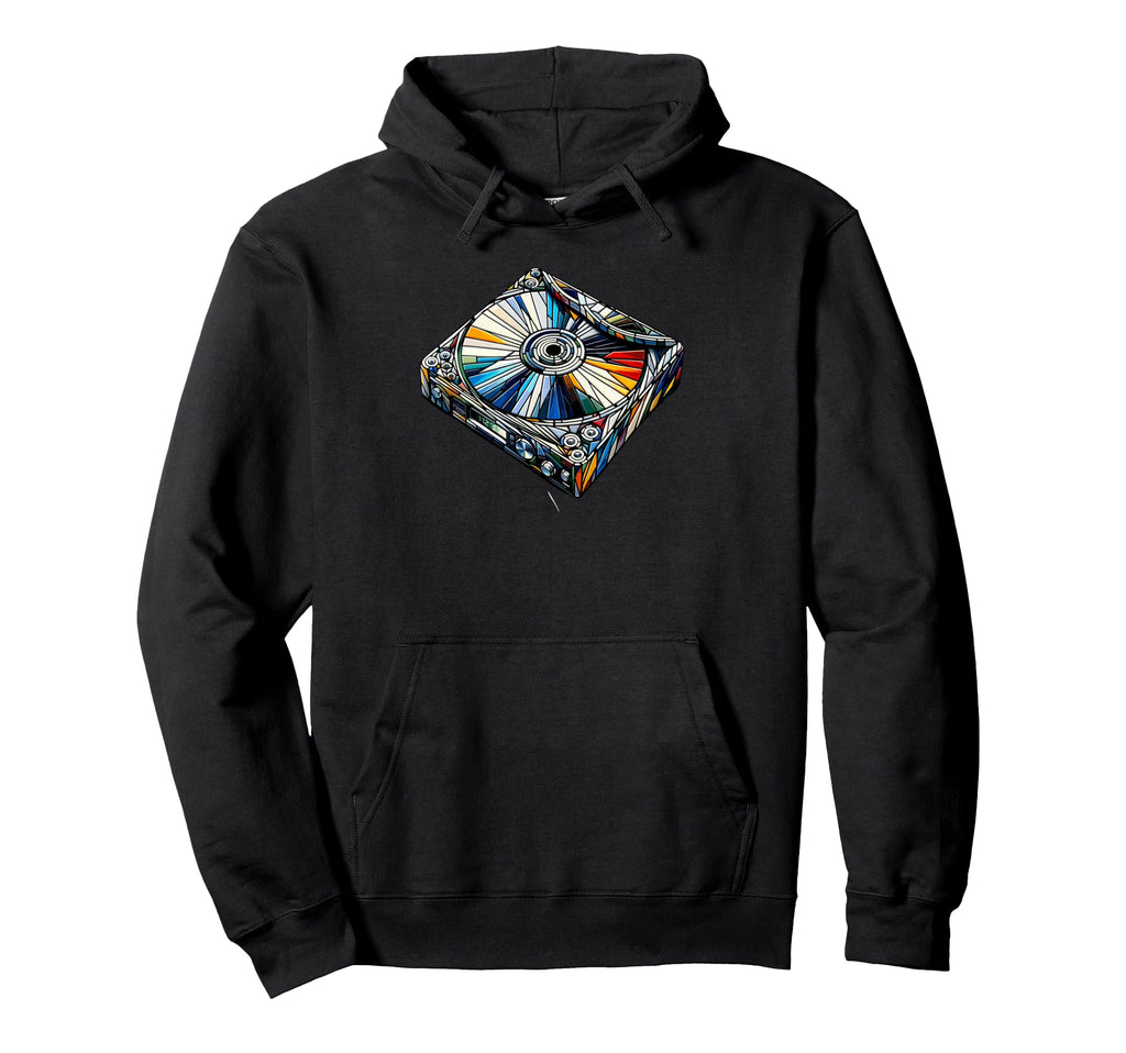 Polygon Art Vinyl Record Player Music Hoodie - Streetwear Style Men Women - T-Shirt, Sweatshirt, Hoodie