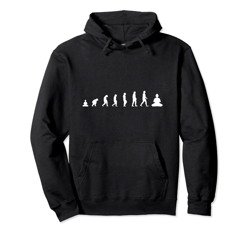Zen Buddha Evolution Meditation Hoodie - Aesthetic Graphic Unisex - T-Shirt, Sweatshirt, Hoodie