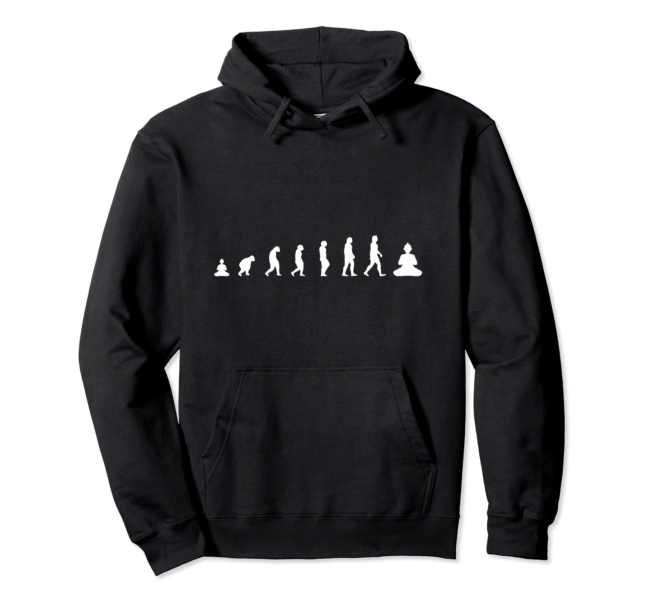 Zen Buddha Evolution Meditation Hoodie - Aesthetic Graphic Unisex - T-Shirt, Sweatshirt, Hoodie