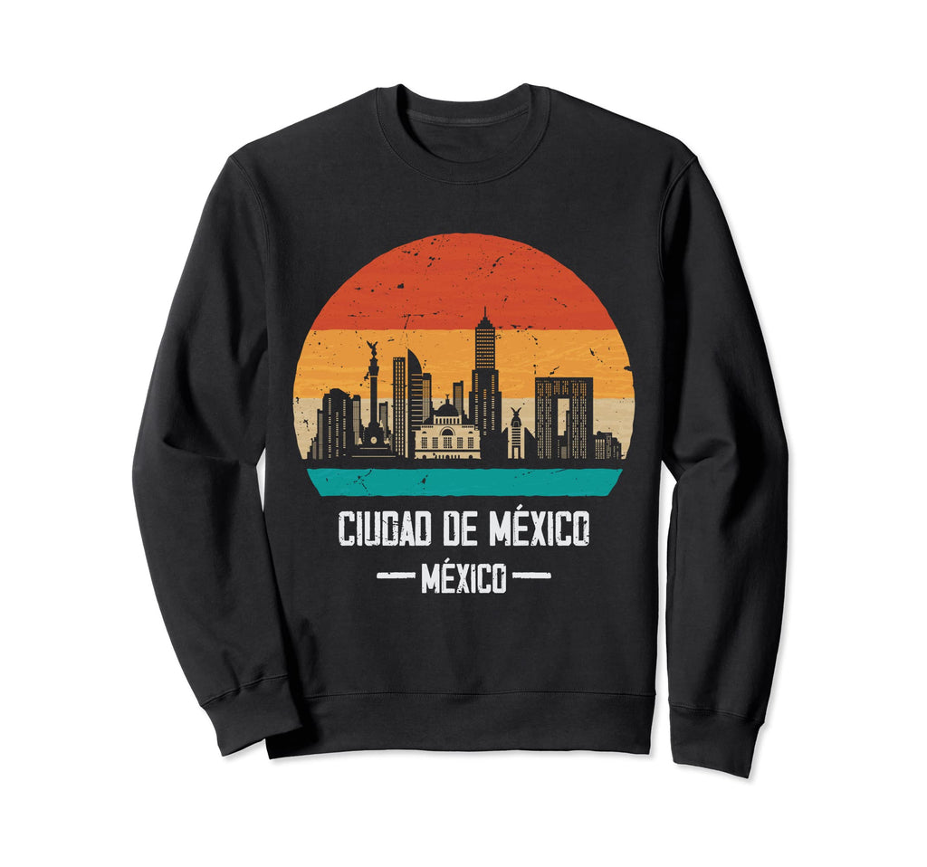 Ciudad De Mexico Sunset Skyline Sweatshirt - Graphic Print for Adults - T-Shirt, Sweatshirt, Hoodie