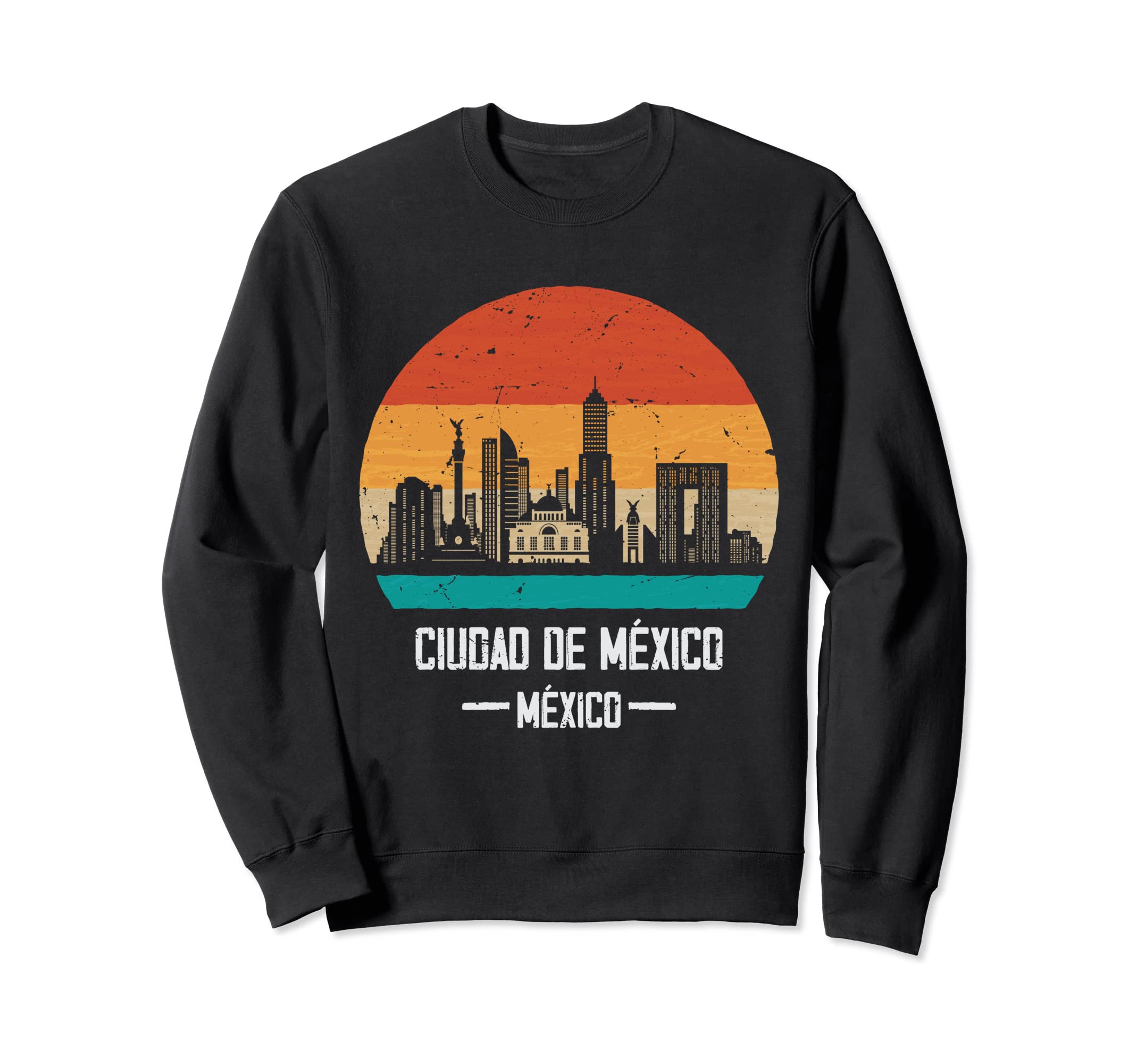 Ciudad De Mexico Sunset Skyline Sweatshirt - Graphic Print for Adults - T-Shirt, Sweatshirt, Hoodie