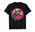 Shark Vaporwave Aesthetic Synthwave 80S T-Shirt - Graphic Print Men Women - T-Shirt, Sweatshirt, Hoodie