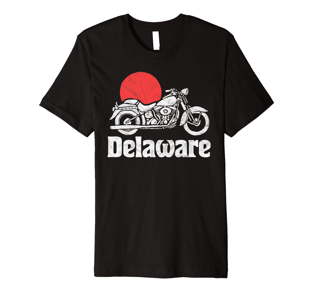 Delaware Motorcycle Sun Minimalist T-Shirt - Aesthetic Graphic Men Women - T-Shirt, Sweatshirt, Hoodie