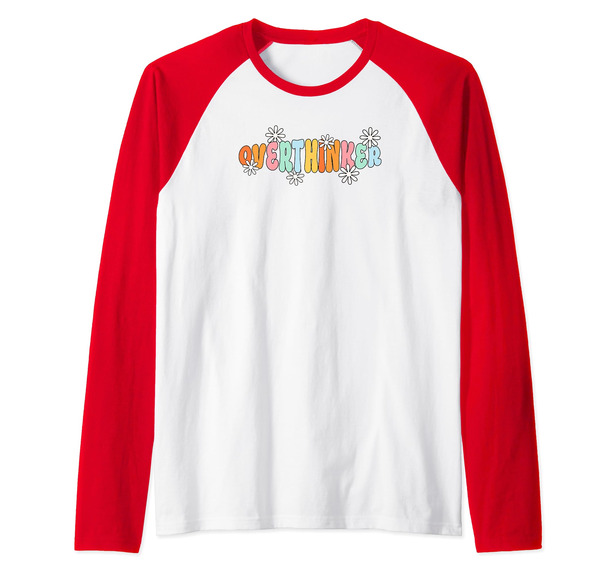 Overthinker Raglan Baseball Sweatshirt - Unique Graphic Men Women - T-Shirt, Sweatshirt, Hoodie