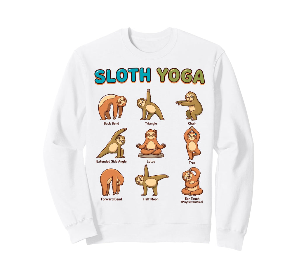 Chakras Mandala Sloth Yoga Poses Sweatshirt - Graphic Print Unisex - T-Shirt, Sweatshirt, Hoodie