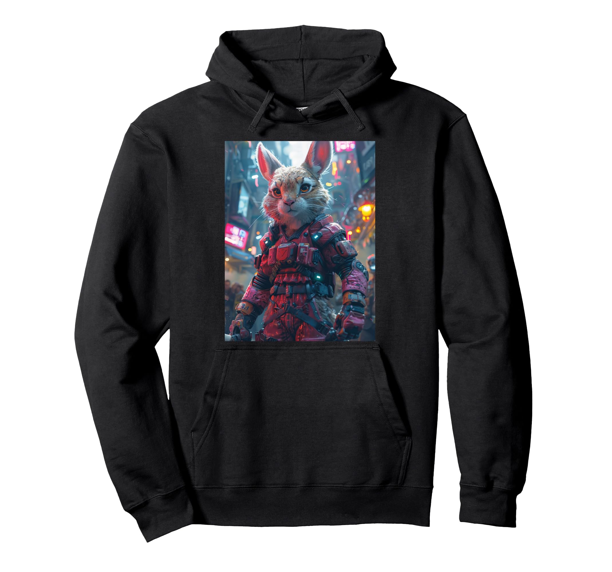 Synthwave Retrowave Rabbit 70S 80S Hoodie - Aesthetic Graphic Men Women - T-Shirt, Sweatshirt, Hoodie