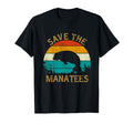 Sunset Pine Tree Save Manatee T-Shirt - Casual Everyday Wear Unisex - T-Shirt, Sweatshirt, Hoodie