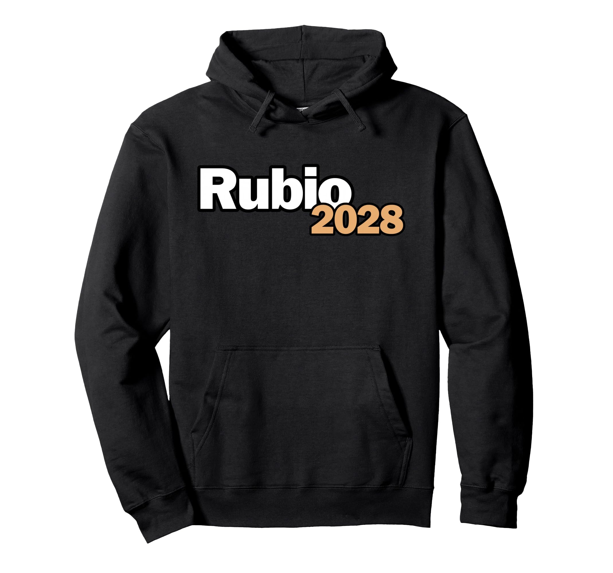 Marco Rubio 2028 President Typography Hoodie - Novelty Apparel for Adults - T-Shirt, Sweatshirt, Hoodie