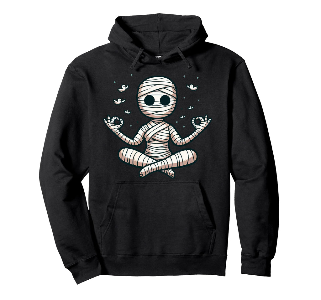 Meditation Mummy Yoga Pose Relaxing Hoodie - Graphic Print for Adults - T-Shirt, Sweatshirt, Hoodie